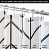 mDesign Fabric Geometric Shower Curtain - Herringbone Chevron Print with Reinforced Buttonholes for Master/Guest Bathroom - Machine Washable & Water Resistant Curtains - 72" x 72" - Black/White