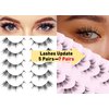 Cat Eye Lashes Wispy Eyelashes Manga Cat Eyelashes Natural Look 15mm Wispy False Lashes 3D Volume Fake Eyelashes Anime Lash Soft Faux Mink Lashes 7 Pairs Lashes Pack Siligli