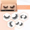 WENNALIFE Natural False Eyelashes, 15mm Eye Lashes Full Strips 3D Mink Eyelashes Natural Look Handmade Fake Eyelashes Medium Volume Wispy 3D Mink Lashes, FLORIST