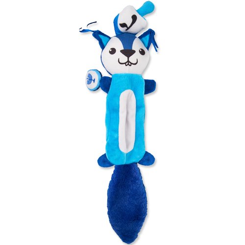 Aviv Judaica Hanukkah Themed Squeaky Plush Toys for Dogs Quality Fabrics Unstuffed Body Pet Toy Exciting Squeaking Pets Toy Medium Dog Biting Toy (Squirrel with Dreidel)