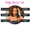5x5 Lace Closure Bob Wigs Human Hair Straight Short Bob Glueless Wigs Undetectable Transparent Lace Wig Pre Plucked for Women 180% Density 10 inch