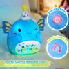 CozyWorld Light up Musical Happy Birthday Axolotl Plush Pillow,LED Stuffed Animals,Blue Axolotl Glowing Plush Toy,Light-up Singing Plush Birthday Gift for Toddler Boys Girls,14''