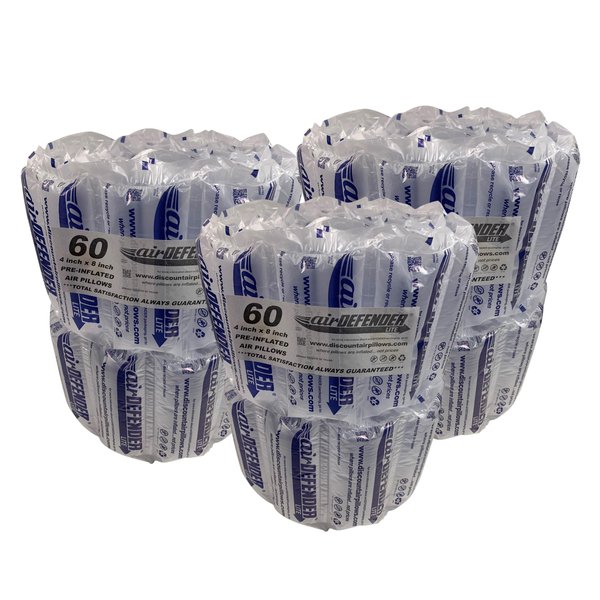 165 count 4x8 airDEFENDER air pillows 20 gallon 2.66 cubic feet void fill cushioning shipping packing package