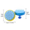 Vtrem Scalp Massage Brush Dandruff 2 Pack Wet and Dry Shampoo Brush Scalp Massager with Soft Silicone Rubber Hair Brush Shower for Women, Men, Pet (Blue & Yellow)