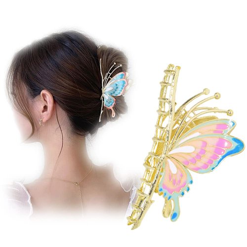 Butterfly Clips for Hair, Colorful Claw Butterfly Hair Clips for Women and Girls, Fashion Hairpins Hair Accessories for Hairstyles
