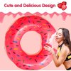 DMAR Pool Floats Donut Inflatables Donut Tube Pool Float Donut Pool Floats for Kids Donut Floatie Doughnut Pool Float Donut Swimming Ring for Beach Pool, 23.4", 1Pcs, Pink