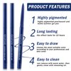QIUFSSE 3PCS White Eyeliner Pencil Waterproof Eyeliner Pencil High-Pigmented Eye Liner Pencils,Long-lasting Colorful Eyeliner Pen Multi-function Eyeshadow Pen（Classic White）