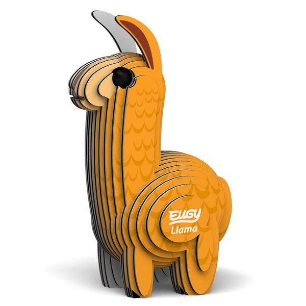 Eugy Llama 3D Puzzle, 20 Piece Eco-Friendly Educational Toy Puzzles for Boys, Girls & Kids Ages 6+