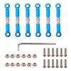 Treehobby 6PCS Adjustable Front Rear Aluminium Alloy Servo Link Steering Linkage Set Compatible with Wltoys 1/18 A959 A969 A979 K929 RC Hobby Model Car Upgraded Hop-Up Parts (Blue)