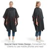 PERFEHAIR Hair Cutting Cape with Snaps Closure, Salon Hairdressing Styling Barber Cape with Hand Holes-51 x 58 Inches, Black