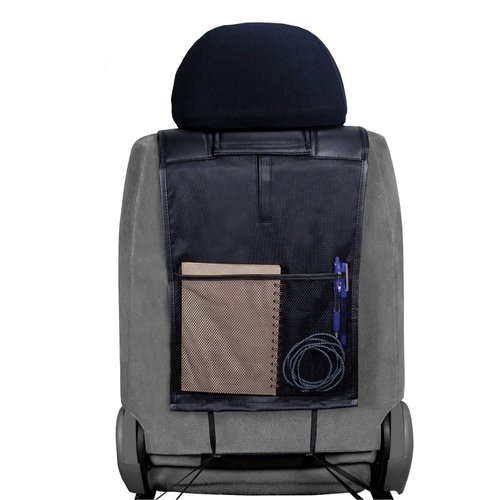 Plasticolor 008627R01 Compatible with Dodge // Deluxe Seat Cover Embrodired Logo High Contrast Stitching Premium 3 Piece Sideless Car Truck or SUV Seatcover with Cargo Pocket, Black