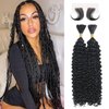 ODBE Human Braiding Hair Deep Wave Bulk Boho Braids Human Hair for Braiding No Weft 2 Bundles/Pack 100g 16A Brazilian Virgin Curly Human Hair Extensions for Braids Human Hair Braiding Hair 20 Inch