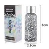 MAEPEOR Chunky Face Body Glitter Gel 19 Colors Mermaid Sequins Holographic Body Glitter Gel Long-Lasting Festival Makeup Glitter Paint for Face Body Hair Nails (30g, 010 Black)