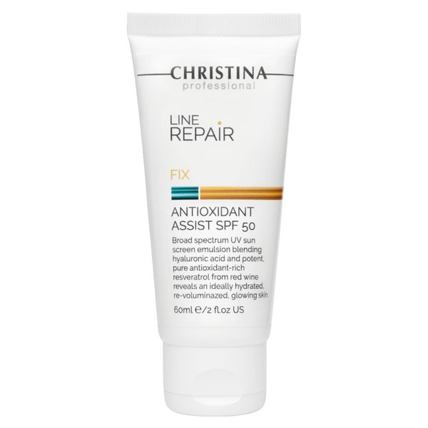 Christina Line Repair Antioxidant SPF 50 Face Sunscreen with Hyaluronic Acid | Sunscreen for Face Shields against Aging, Dehydration | Suitable for All Skin Types 60ml