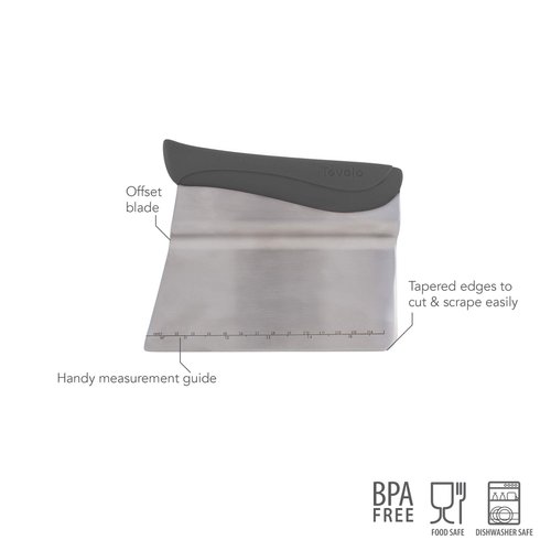 Tovolo Scraper With Measurement Guide Bench Scrapper, Charcoal