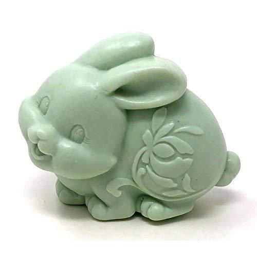 H&B Oils Center Co. 3D Soft Green Easter Bunny Glycerin Soap Bar Fresh Handmade All Natural Pure