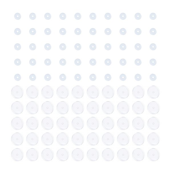 Bloomfall Clear Piercing Disc For Piercing Bump,Pressure Silicone Earrings For Keloids Healing Pads Belly Button Piercing Kit Nose Piercing Bump Treatment (3MM 50PCS 7MM 50PCS)