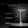 The Parker Variant Adjustable Double Edge Safety Razor, Customize your Shave with a Turn of the Dial from Mild to Aggressive - 5 Blades Included (GRAPHITE GRAY)