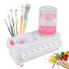 CJWDZ Brush Rinser Set Paint Cleaning Tools Makeup Brush Cleaner Machine, Paint Brush Cleaner Brush Rinser Running Water Circulation Paint Brush Cleaner (White Pink)