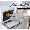 4Pcs Oven Mitts and Pot Holders, Heat Resistant Oven Mitts Set with Pothholder,Heat Resistant Microwave Gloves Safe for Baking,Cooking, BBQ