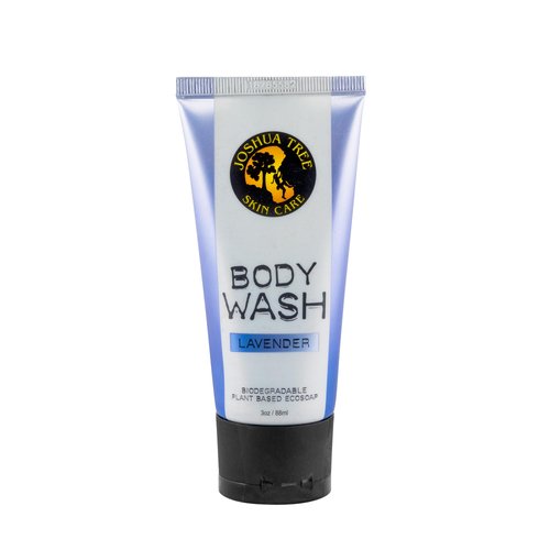 Joshua Tree 3 oz. Body Wash, Shampoo - Biodegradable Plant Based Eco Soap with Organic Ingredients (Lavender)