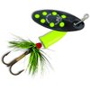 Blue Fox Vibrax Bullet Fly Fishing Lure, 1/8-Ounce, Black/Fluorescent Yellow