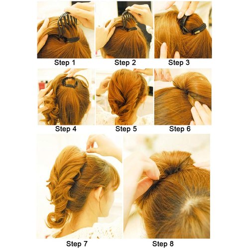2PCS Heightening Ponytail Insert Hair Comb Bump it UP Volume Hair Styling Insert Comb Fluffy Ponytail fot Hairstyle Styling Beauty Tool (Black + Brown)