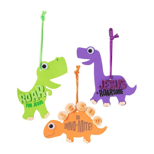 Fun Express Roar for Jesus Ornament Craft Kit - VBS Vacation Bible School Supplies/Decor - Makes 12