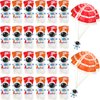 Jerify 48 Sets Mini Astronaut Paratroopers with Parachutes Flying Toy Space Party Favors Astronaut Goodie Bag Stuffers Need Assembly Required Flying Gifts for Boys Outdoor