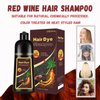 Wine Red Hair Dye Shampoo for Dark Hair,Long Lasting Easy to Use Hair Shampoo for Women,Magic Hair Care Hair Shampoo,3IN1 Bright Burgundy Color Shampoo 16.9 FL OZ(Red Wine)