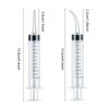 12 ml Plastic Syringes Set, Dental Syringe with Curved Tip and Straight Tip, Disposable Irrigation Syringe Mouthwash Cleaner for Oral Care, Animal Feeding, with Measurement (20 Pieces)