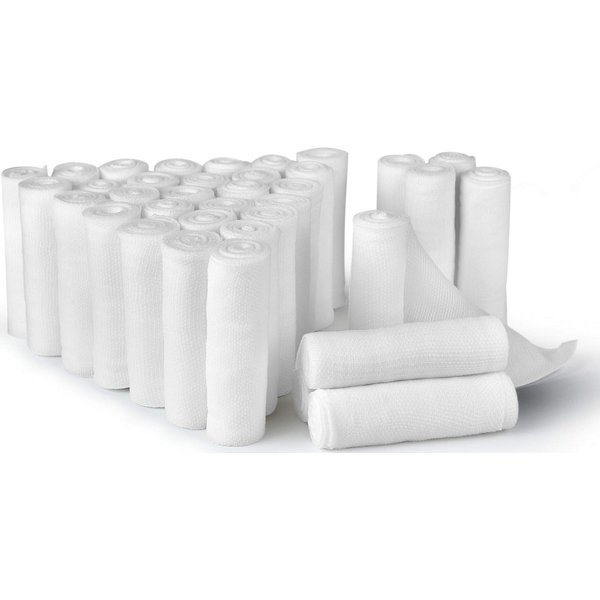 D&H Medical Pack of 36 Gauze Bandage Roll 2 Inches x 4 Yards - Medical Gauze Wrap for Wounds Care - Easy to Use Cotton Sterile Gauze Rolls for Hand Wrap Dressing Ankles & Knees