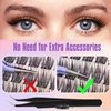 Lash Clusters Kit, Wispy Lash Clusters Natural Lash Extension Kit 144 Pcs Individual Lashes Cluster Eyelash Extension Kit, Lash Bond and Seal, Lash Remover, Lash Tweezers, Lash Brushes by EYDEVRO