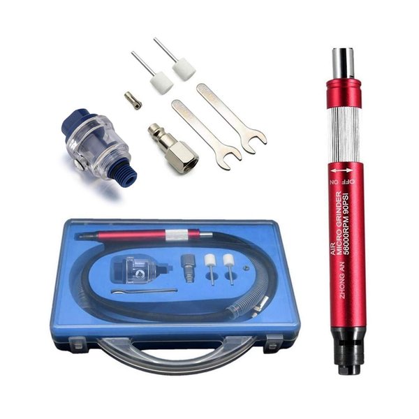 Air Pencil Grinder 1/8 inch with Filter 56,000 RPM Micro Air-powered Grinder from ZHONG AN