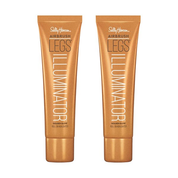 Sally Hansen Airbrush Legs® Illuminator™, Leg Makeup, Golden Glow, Easy Application, Flawless Looking Legs, Rollerball Applicator