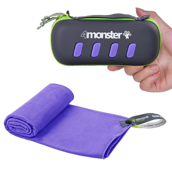 4Monster Microfiber Towel, Travel Towel, Camping Towel,Small Size 15.7¡Á31.5', Fast Drying, Soft Light Weight,Suitable for Gym, Beach, Swimming, Backpacking and More