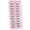 Manga Lashes Natural Look Individual Lash Clusters Anime False Eyelashes Wispy Spiky Kawaii Korean Makeup Clear Band 3D Short Faux Mink Manhua Eyelashes - Geeneiya 02A