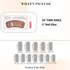 IMRAIN Golden Press on Nails Long Square Fake Nails Full Cover Bling Glitter & Rhinestone Glue on Nails French Gel Acrylic False Nails Tips Luxury Handmade Artificial Nails Press ons for Women