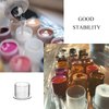 Narkysus 1000pcs Small Ink Caps Disposable Tattoo Ink Cups with Base Clear Plastic Pigment Caps Cups Permanent Makeup Container Cups for Tattoo Ink and Pigment