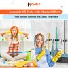Mop and Broom Holder Wall Mount Self Adhesive - Broom Hanger Wall Mount - Mop Holder Wall Mounted - Broom Rack - Utility Hooks for Broom and Mop Organizer Wall Hanging - Broom Closet Organizer Storage