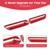 PDKLIN for Challenger Hood Scoop Vent Cover Trim Bezel Red Compatible with Dodge Challenger 2009 2010 2011 2012 2013 2014 Red Exterior Accessories 2pcs