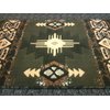 Champion Rugs South West Runner Rug Green Design # CR53 (2 Feet X 7 Feet Runner)