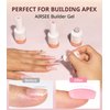 AIRSEE Builder Gel for Nails,15ml Nail Strengthener in a Bottle,Nail Extension Hard Base Gel,Soak Off Long Lasting UV Rhinestone Nail Glue Gel,Salon DIY Manicure Nail Art Design-Clear