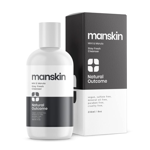 natural outcome Man Skin Face Wash Cleanser Skin Care - Mint & Marula Refreshing Facial Cleansing Gel For Men Sulfate Free 8 oz