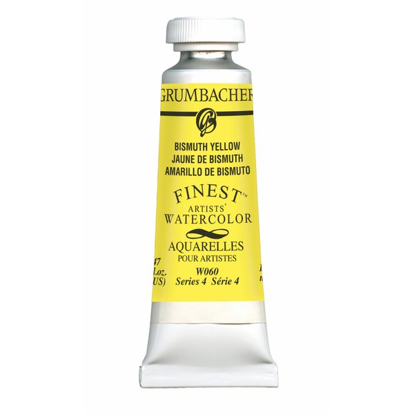 Grumbacher Finest Watercolor Paint, 14ml/0.47 oz., Bismuth Yellow (W060)