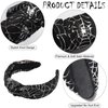 HAIMITI Halloween Headband Silver Spider Web Hair Accessories Black Funny Hair Bands Non Slip Knotted Wide Head Bands For Women's Hair Halloween Costume Party Supplies Decoration 1pcs