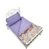 Funky Mini House 1:12 Scale Miniature Iron Bed, Dollhouse Furniture BJD Ob11 Accessories, Floral Mattress and Pillow Set, White