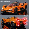 Toy Cars Apo Project EVO Model 1:32 Metal Diecast Car Toys with Light and Sound Pull Back Car for 3 4 5 6 7 Year Old Boys (Orange)