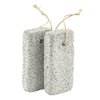 Pumice Stone - Callus Remover and Foot Stone Scrubber - Exfoliating Foot Stone Pumice Rock for Hard, Dry and Dead Skin on Heels, Body, Feet (Pack of 2) (White)