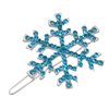 Beaupretty 6 Pieces Rhinestones Snowflake Hair Clips Winter Snowflake Hairpins Snowflake Bobby Pins Wedding Hair Clips Barrettes Christmas Hair Accessories for Women Girls(Blue)